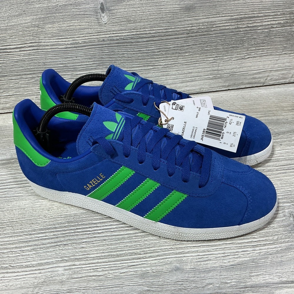 Adidas Originals Gazelle Royal Blue Energy Green JH5389 Mens Size 9.5 NEW